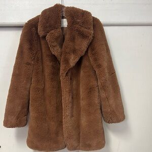 Zara Cozy Brown  Faux Fur Coat